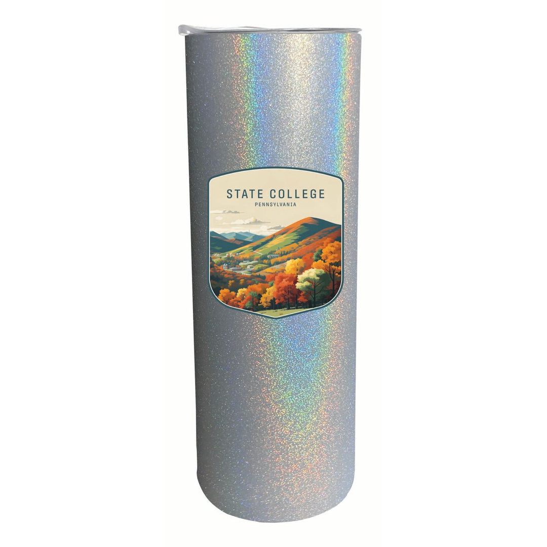 State College Pennsylvania Autumn Mountains Design Souvenir 20 oz Insulated Stainless Steel Skinny Tumbler Image 4