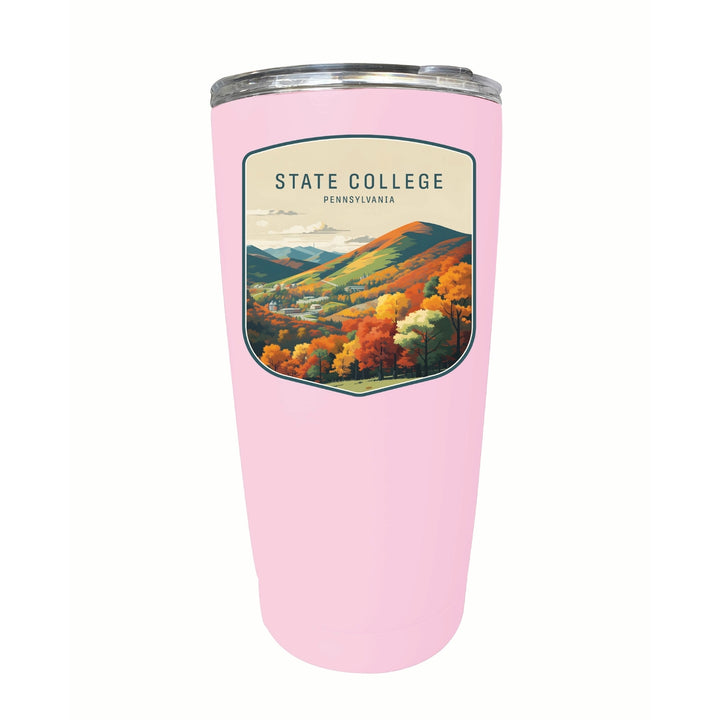 State College Pennsylvania Autumn Mountains Design Souvenir 16 oz Stainless Steel Insulated Tumbler Image 11