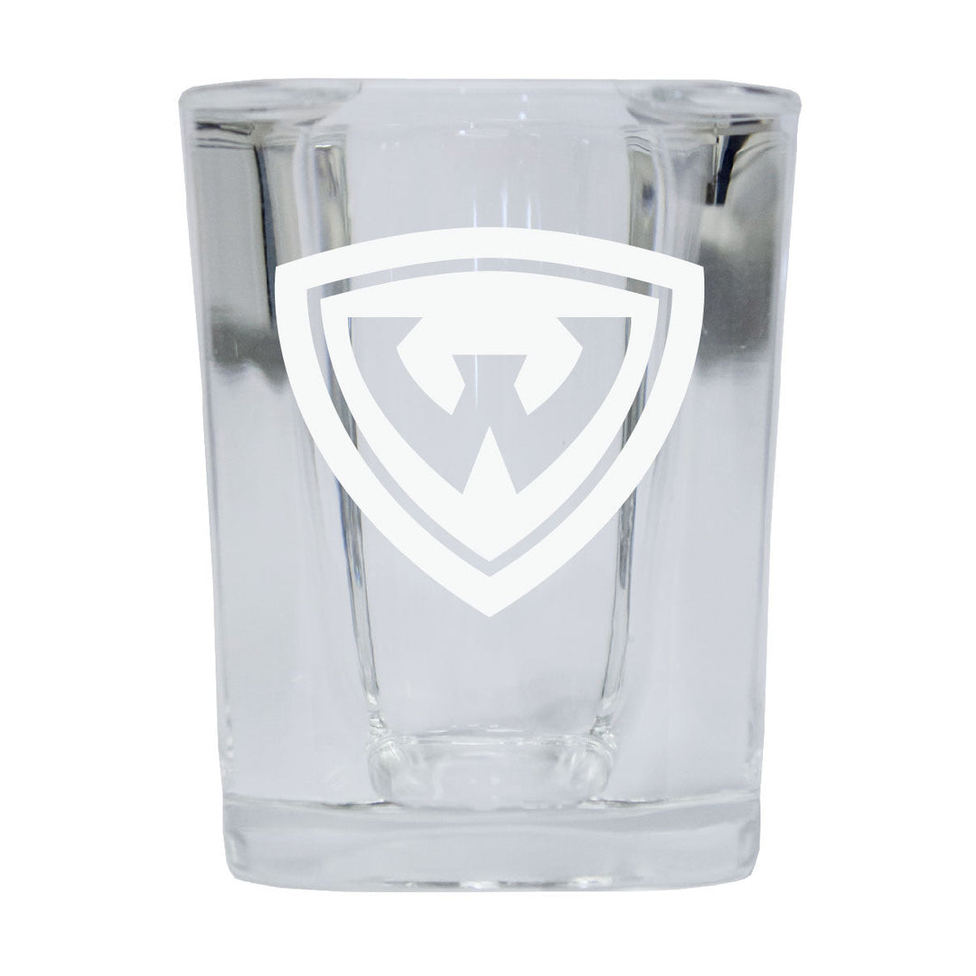 Wayne State 2 Ounce Shot Glass Square Officially Licensed Collegiate Product Image 1