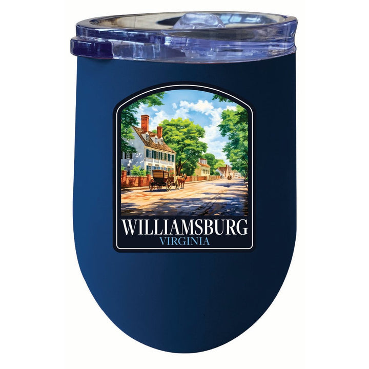 Williamsburg Virginia Colonial Street Design Souvenir 12 oz Insulated Wine Stainless Steel Tumbler Image 6