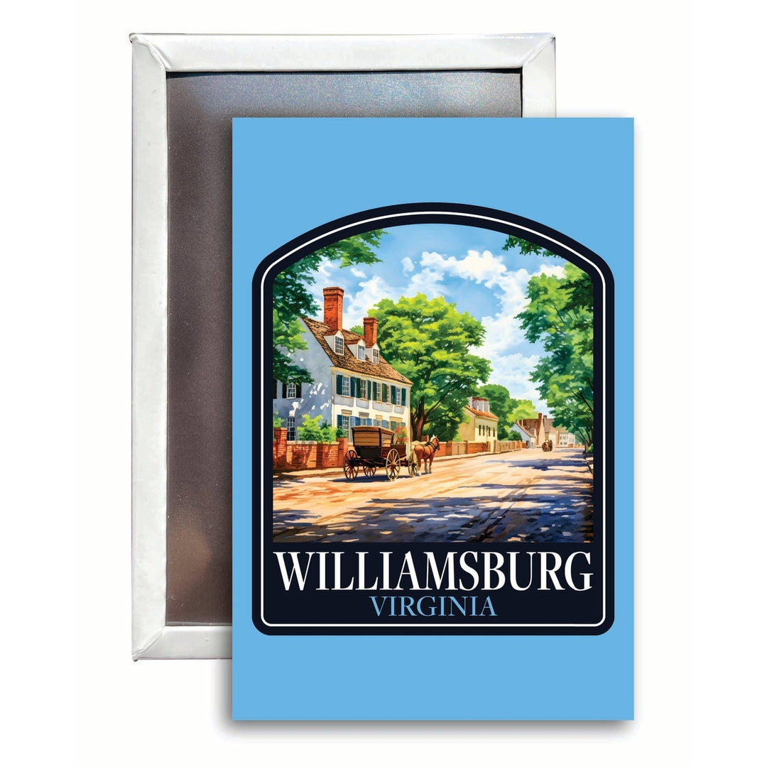 Williamsburg Virginia Colonial Street Design Souvenir 2x3-Inch Fridge Magnet Image 1