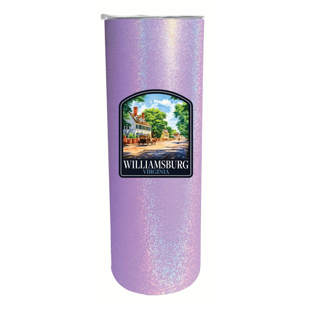 Williamsburg Virginia Colonial Street Design Souvenir 20 oz Insulated Stainless Steel Skinny Tumbler Image 6