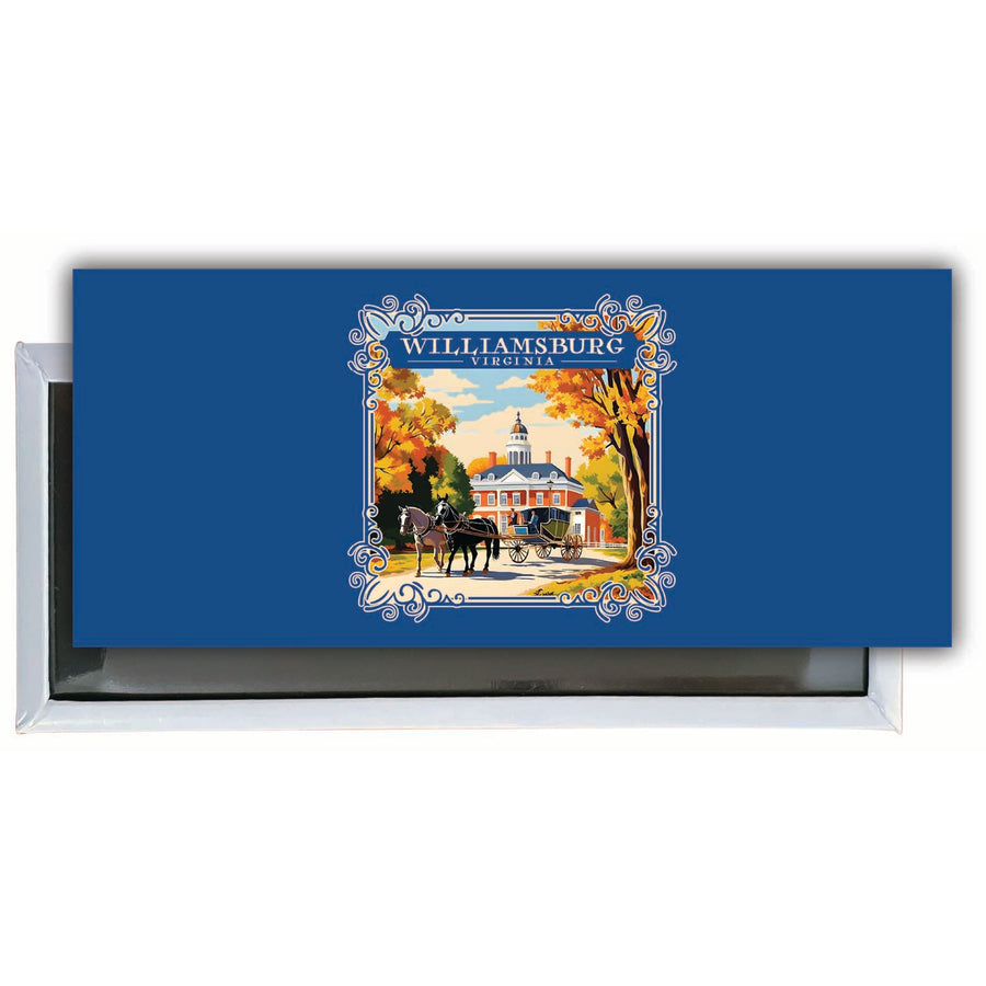 Williamsburg Virginia Governors Palace Design Souvenir Fridge Magnet 4.75 x 2 Inch Image 1