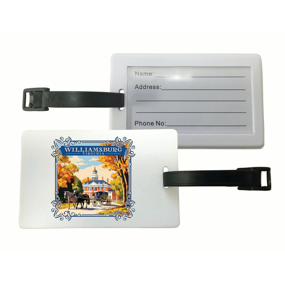 Williamsburg Virginia Governors Palace Design Souvenir Luggage Tag Image 1