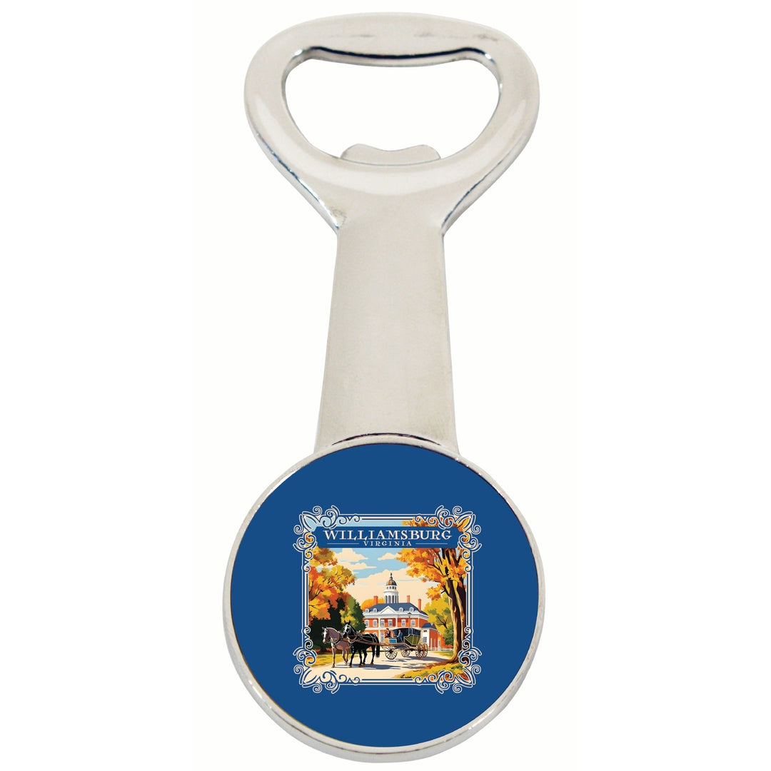 Williamsburg Virginia Governors Palace Design Souvenir Magnetic Bottle Opener Image 1