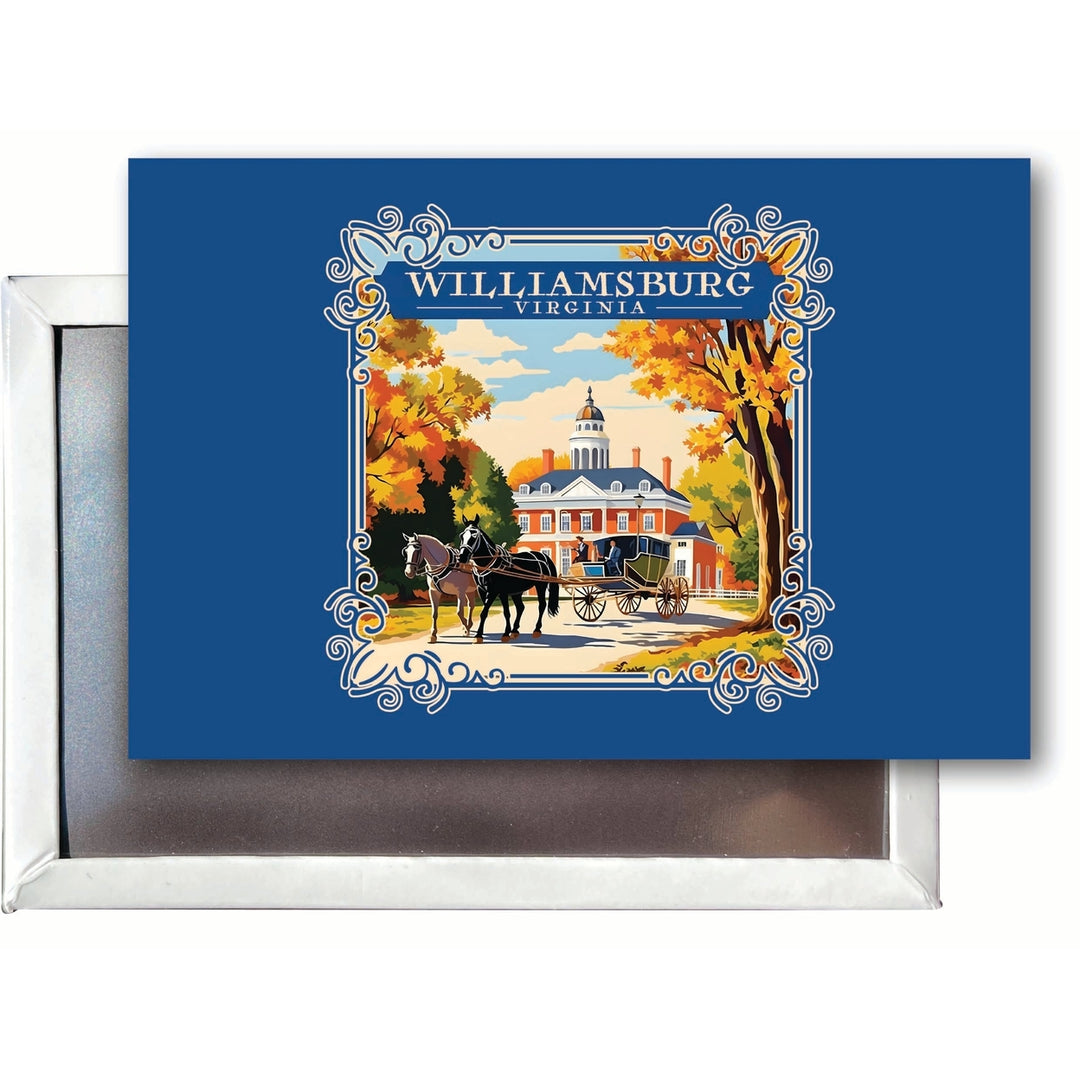 Williamsburg Virginia Governors Palace Design Souvenir Refrigerator Magnet 2.5"X3.5" Image 1