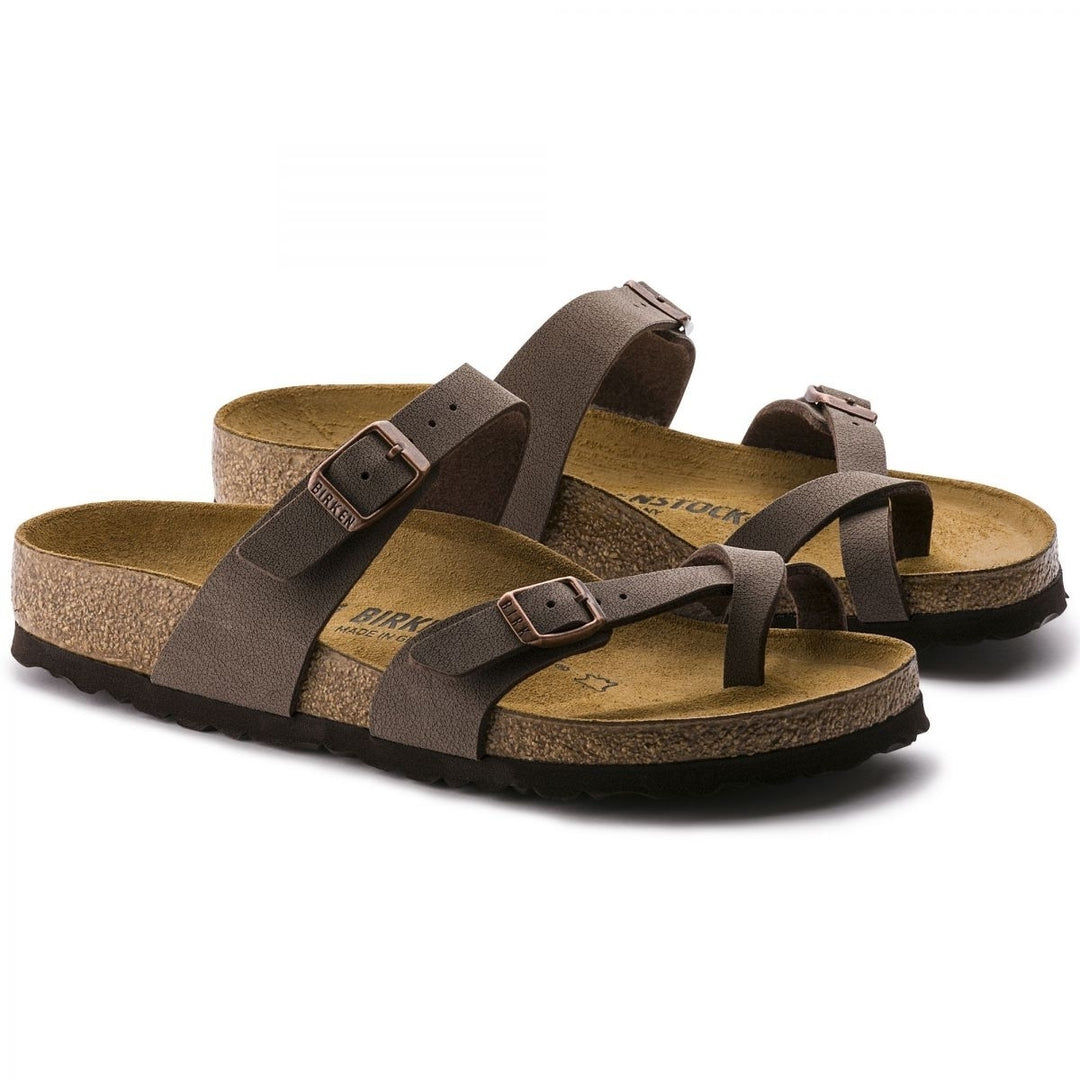 BIRKENSTOCK Mayari Mocha Sandals Womens Size 40-M Birkibuc Regular Width 0071061 Image 4