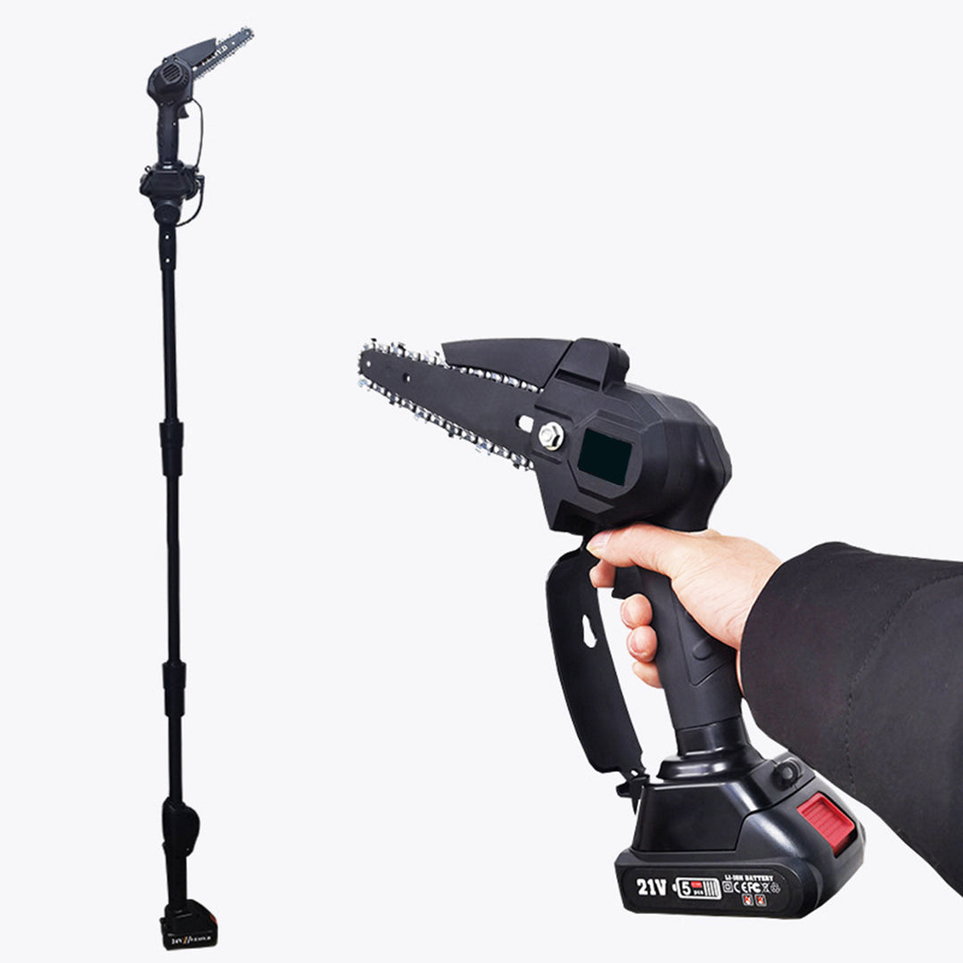 1 Set High Branch Saw Rechargeable High Power Motor Detachable Telescopic Pole Tree Pruning Portable Cordless Electric Image 7