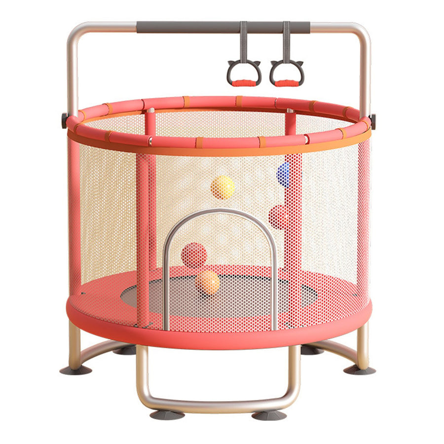 Adjustable Baby Toddler Trampoline with Basketball Hoop Swing Sandbag Ocean Balls 440lbs Toddler Trampoline with Image 1