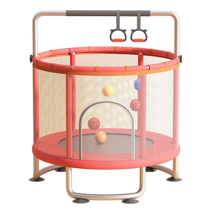 Adjustable Baby Toddler Trampoline with Basketball Hoop Swing Sandbag Ocean Balls 440lbs Toddler Trampoline with Image 2