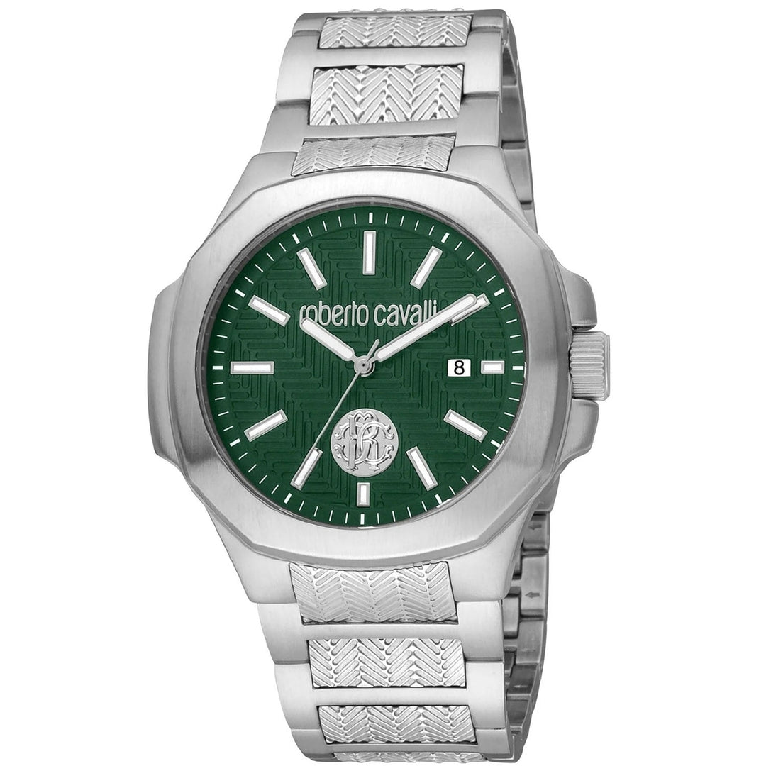 Roberto Cavalli Mens Green Dial Stainless Steel Watch RC5G050M0055 Quartz Water Resistant Image 1