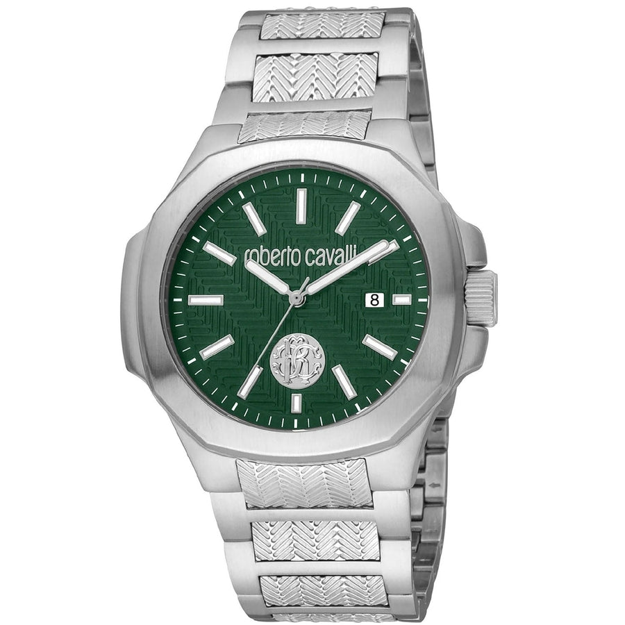 Roberto Cavalli Mens Green Dial Stainless Steel Watch RC5G050M0055 Quartz Water Resistant Image 1