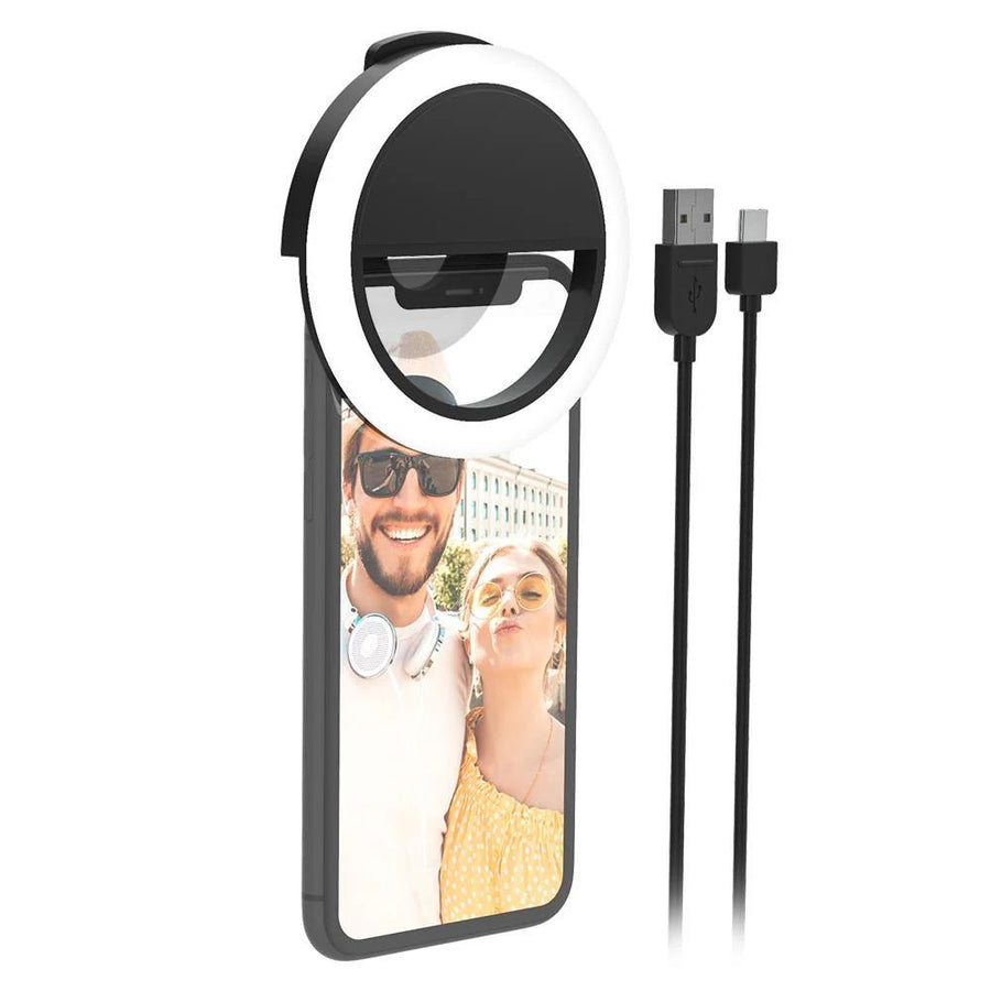 Smartphone Selfie Clip-On Light PLED23 Rechargeable Adjustable Brightness Portable Image 1