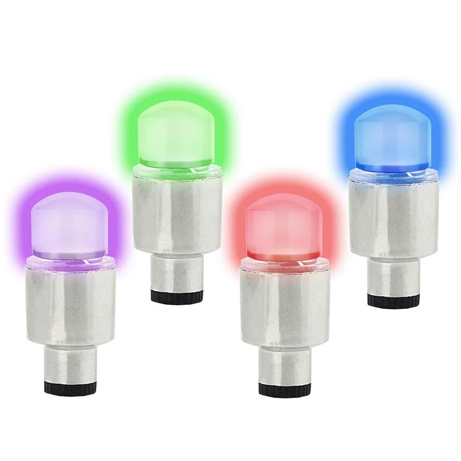 4-Pack Multi-Color LED Bike Tire Lights RGB Plug and Play for Bikes Motorcycles Image 1