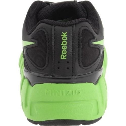 Reebok Mini ZigDynamic Toddler Running Shoes Black Sushi Green Silver Size 8 Image 3