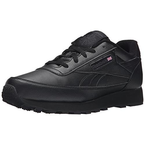 Reebok Mens Classic Renaissance Sneakers Black Solid Grey V67021 Leather D Width Image 1