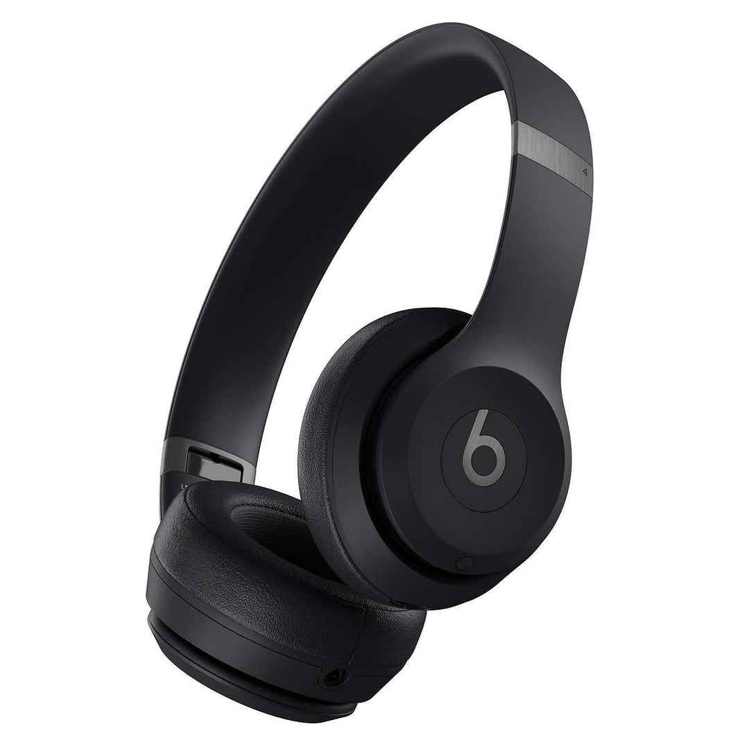 Beats Solo 4 Wireless On-Ear Headphones with AppleCare+ Included Matte Black Image 3