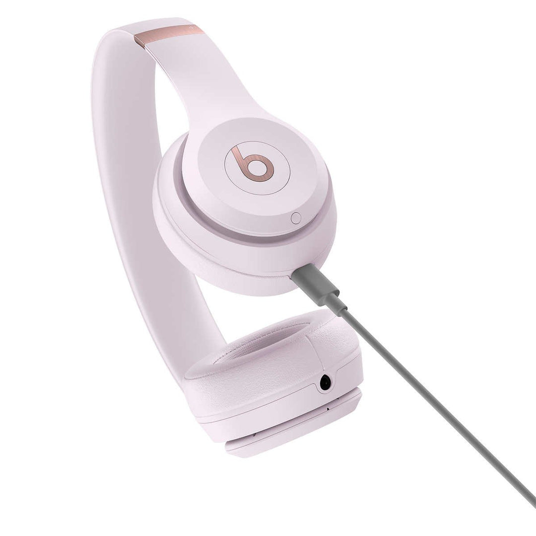 Beats Solo 4 Wireless On-Ear Headphones with AppleCare+ Included Cloud Pink Image 4