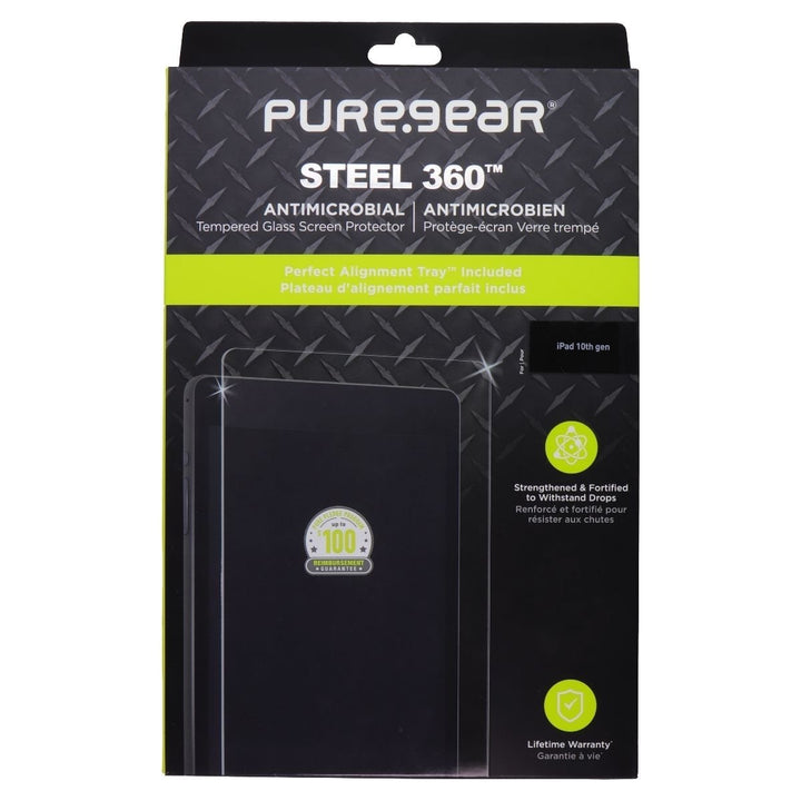 PureGear Steel 360 Screen Protector w/Alignment Tray for iPad (10th Gen) - Clear Image 1