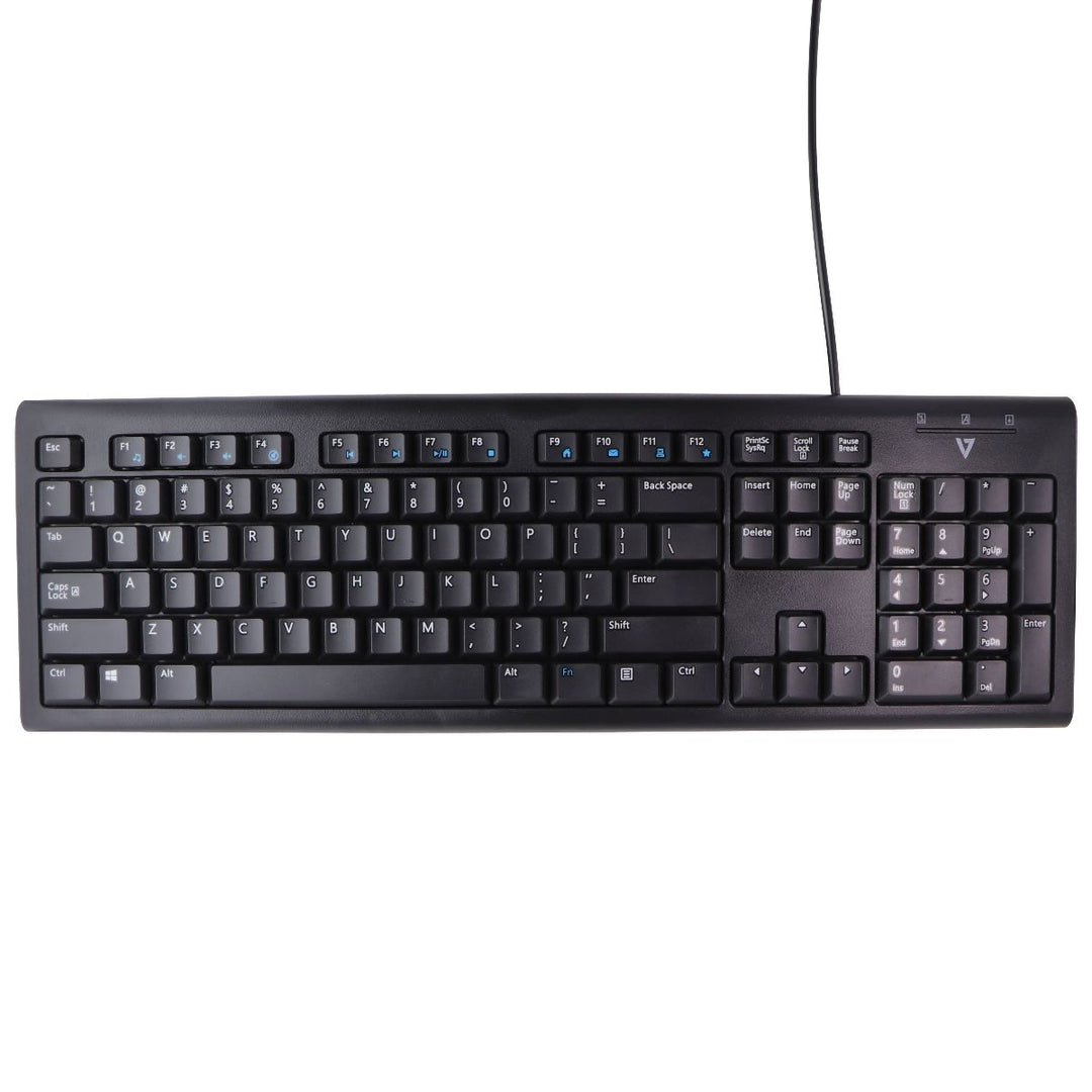 V7 USB Wired Full Size Keyboard and Mouse Combo - Black (CKU200US) Image 2