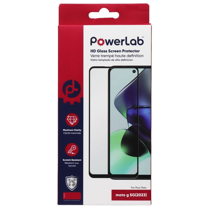 PowerLab HD Glass Screen Protector for Motorola Moto G 5G (2023) Image 1