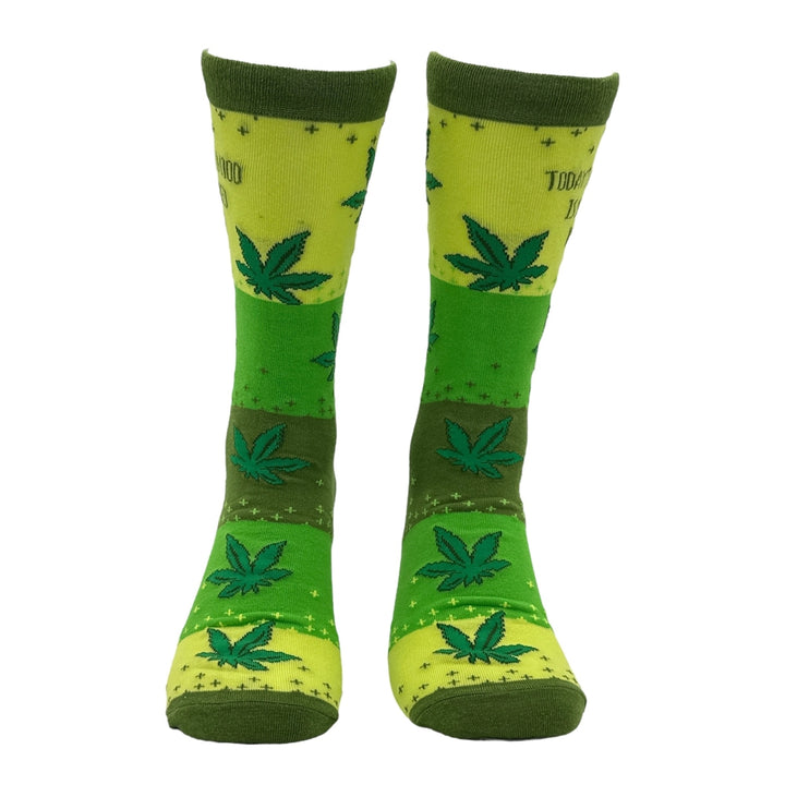 Mens Todays Good Mood Is Sponsored By Weed Socks Funny 420 Graphic Footwear Image 4