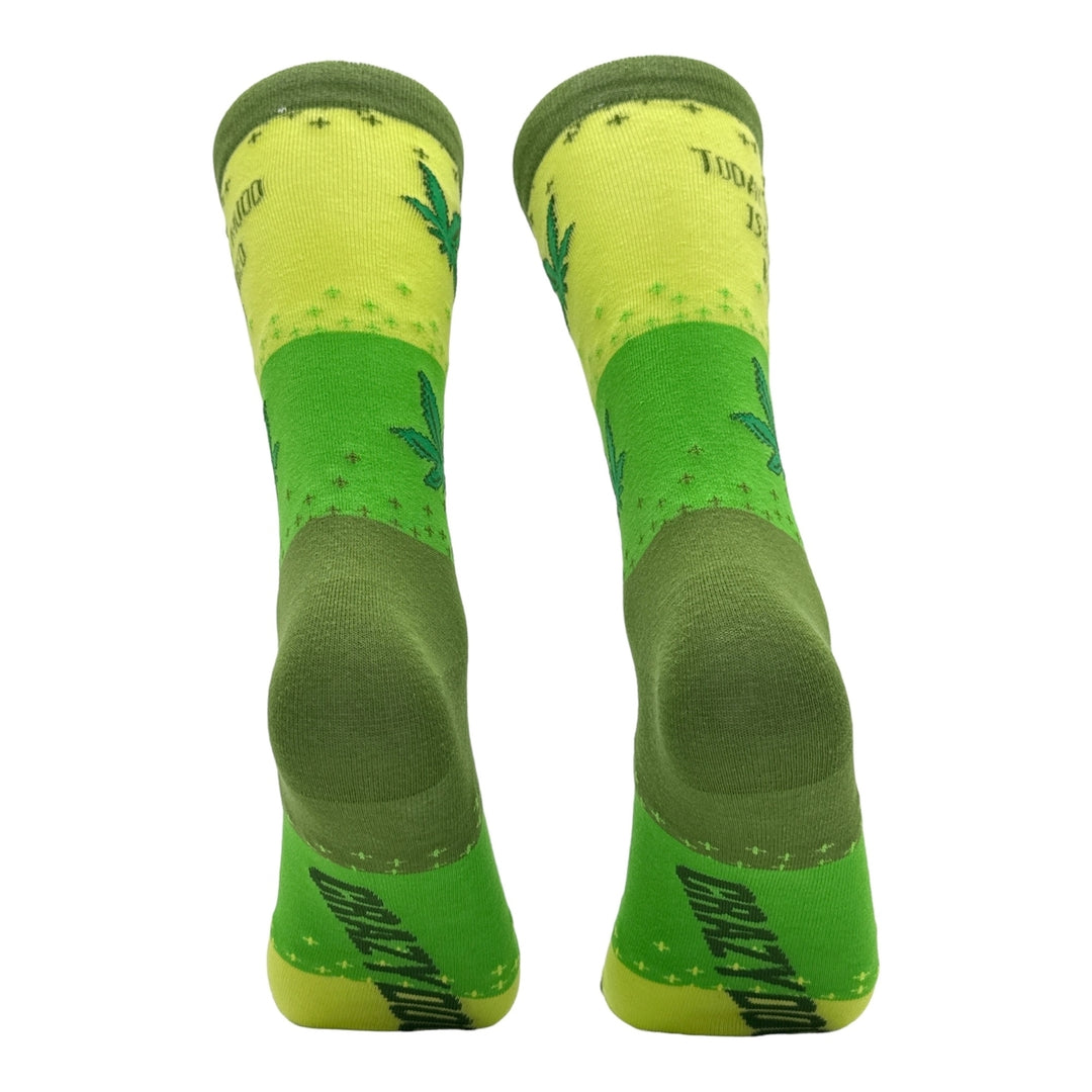 Mens Todays Good Mood Is Sponsored By Weed Socks Funny 420 Graphic Footwear Image 6