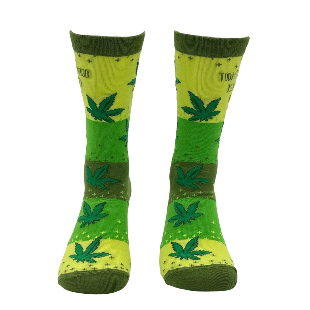 Womens Todays Good Mood Is Sponsored By Weed Socks Funny 420 Graphic Footwear Image 4