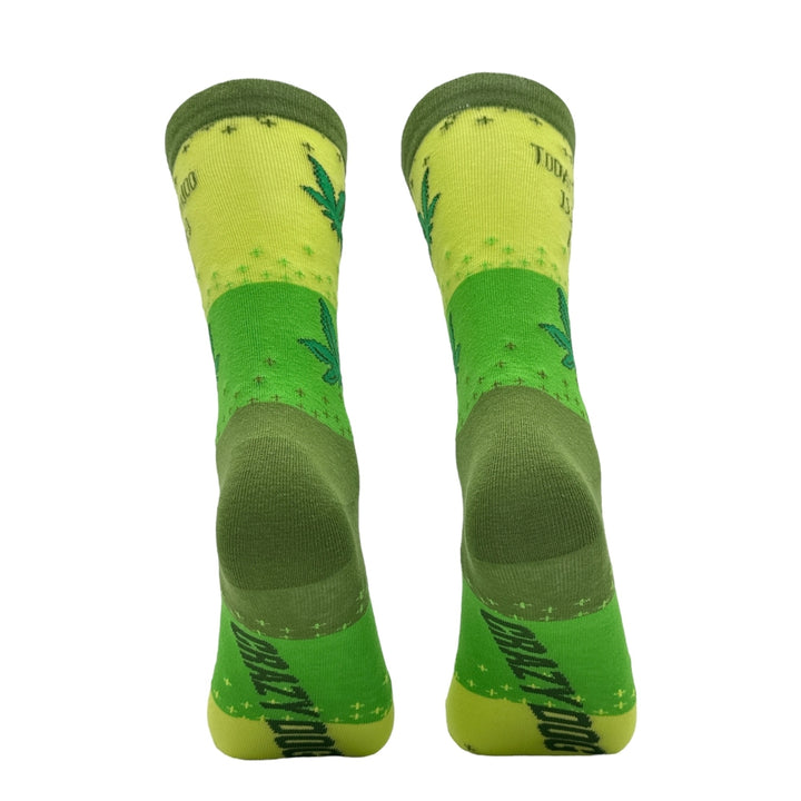 Womens Todays Good Mood Is Sponsored By Weed Socks Funny 420 Graphic Footwear Image 6