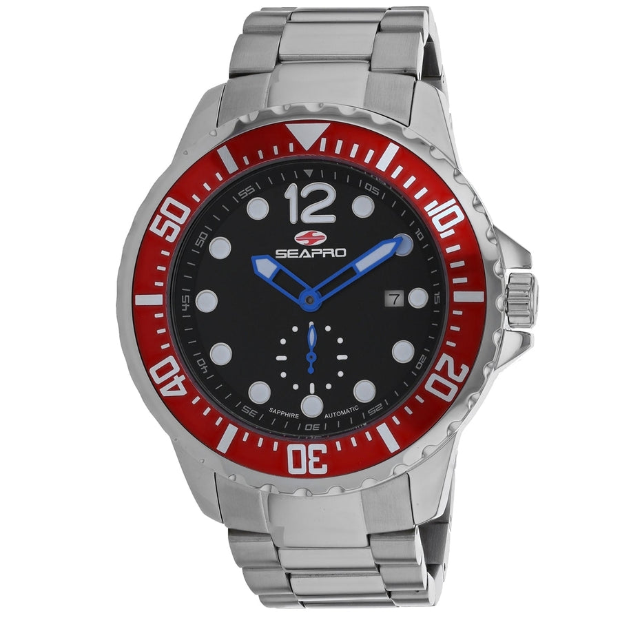 Seapro SP5500 Mens Automatic Green Dial Stainless Steel Bracelet Watch Image 1