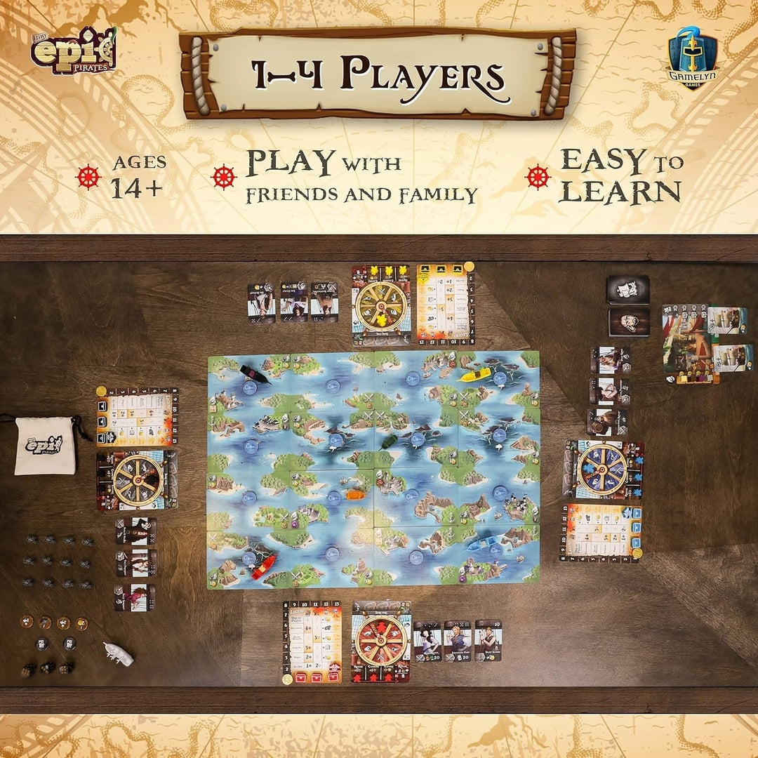 Gamelyn Games Tiny Epic Pirates Strategy Card Game High-Seas Adventure Image 6