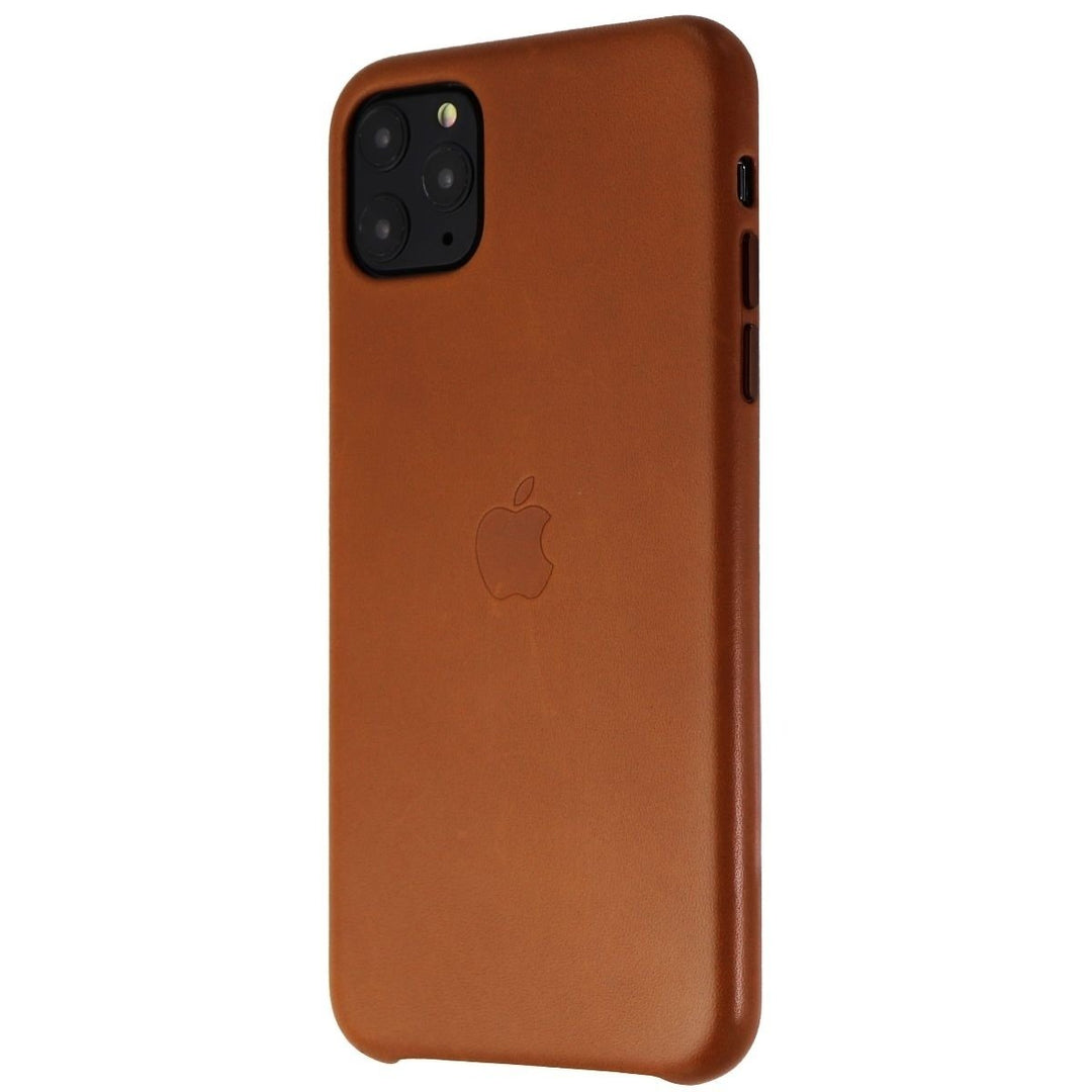 Apple Leather Case for iPhone 11 Pro Max - Saddle Brown Image 1