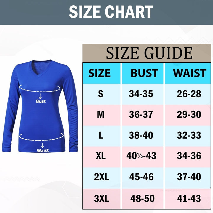 1-Piece Womens Ultra-Soft Durable Breathable Stretchy Comfy Long Sleeve V-Neck Shirt (Plus Size Available) Image 12