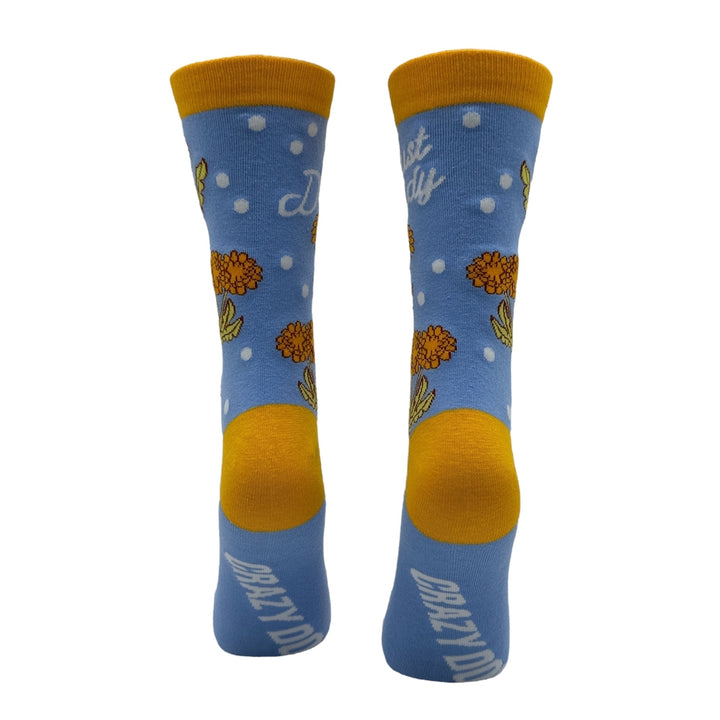 Womens Just Dandy Socks Funny Sarcastic Dandelion Graphic Footwear Image 6