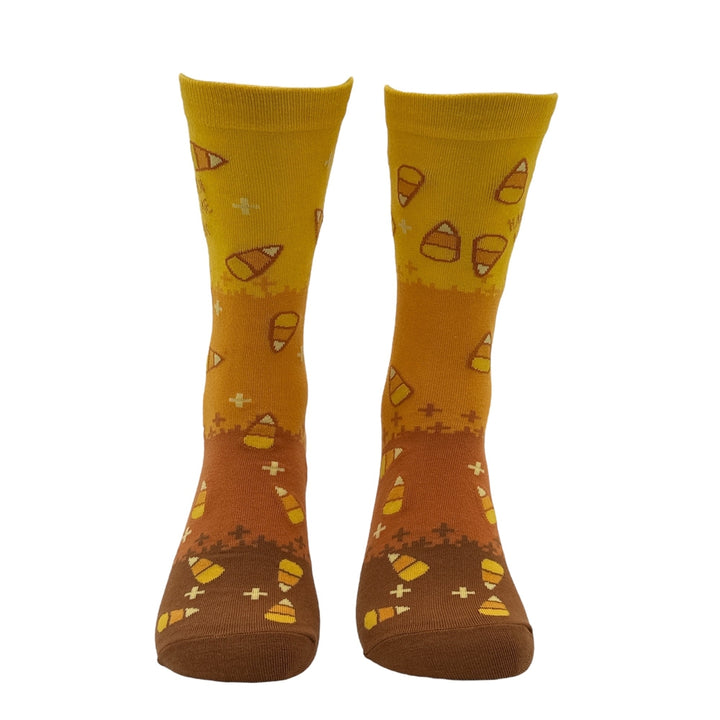 Womens Halloween Makes Me Corny Socks Funny Sarcastic Candy Graphic Footwear Image 4