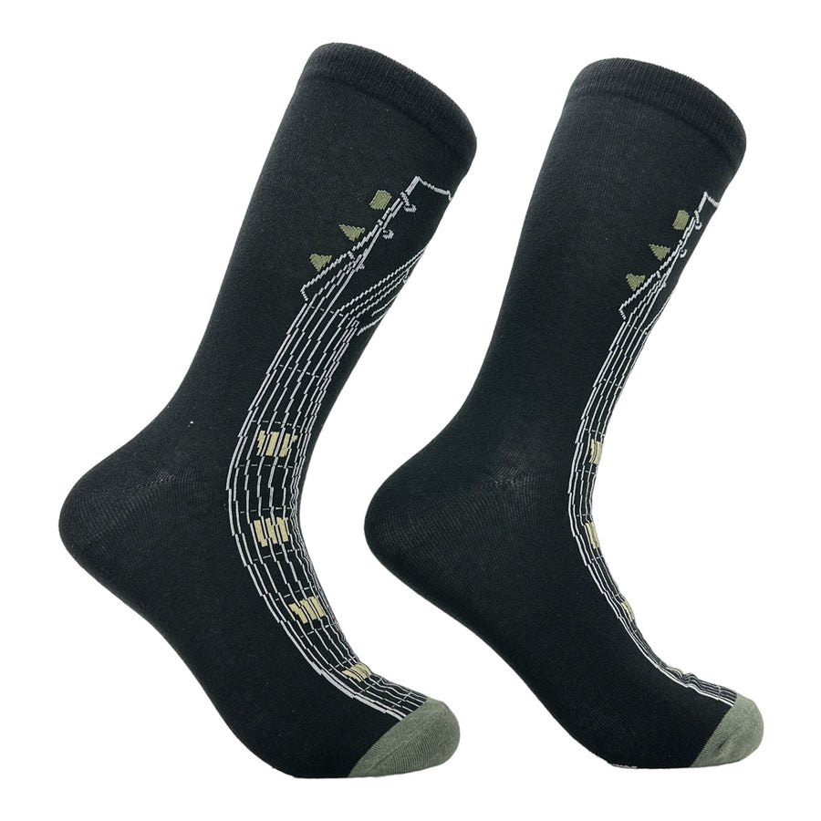 Mens Guitar Socks Funny Sarcastic Musical Graphic Novelty Footwear Image 1