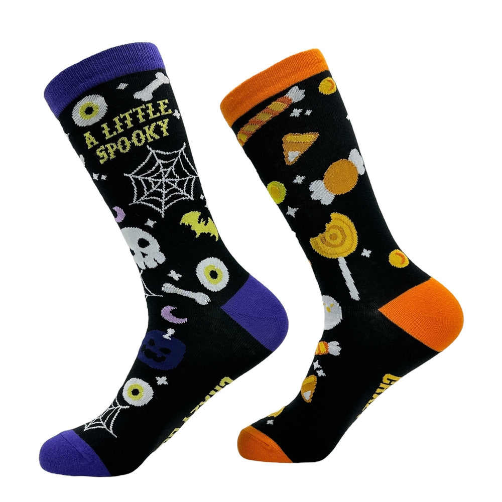 Womens A Little Spooky A Little Sweet Socks Funny Sarcastic Halloween Novelty Footwear Image 2