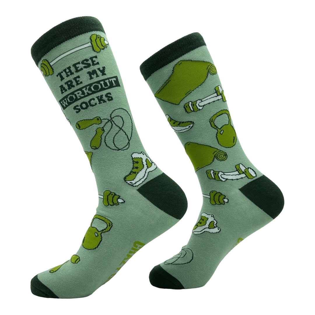 Mens These Are My Workout Socks Funny Sarcastic Fitness Graphic Footwear Image 2