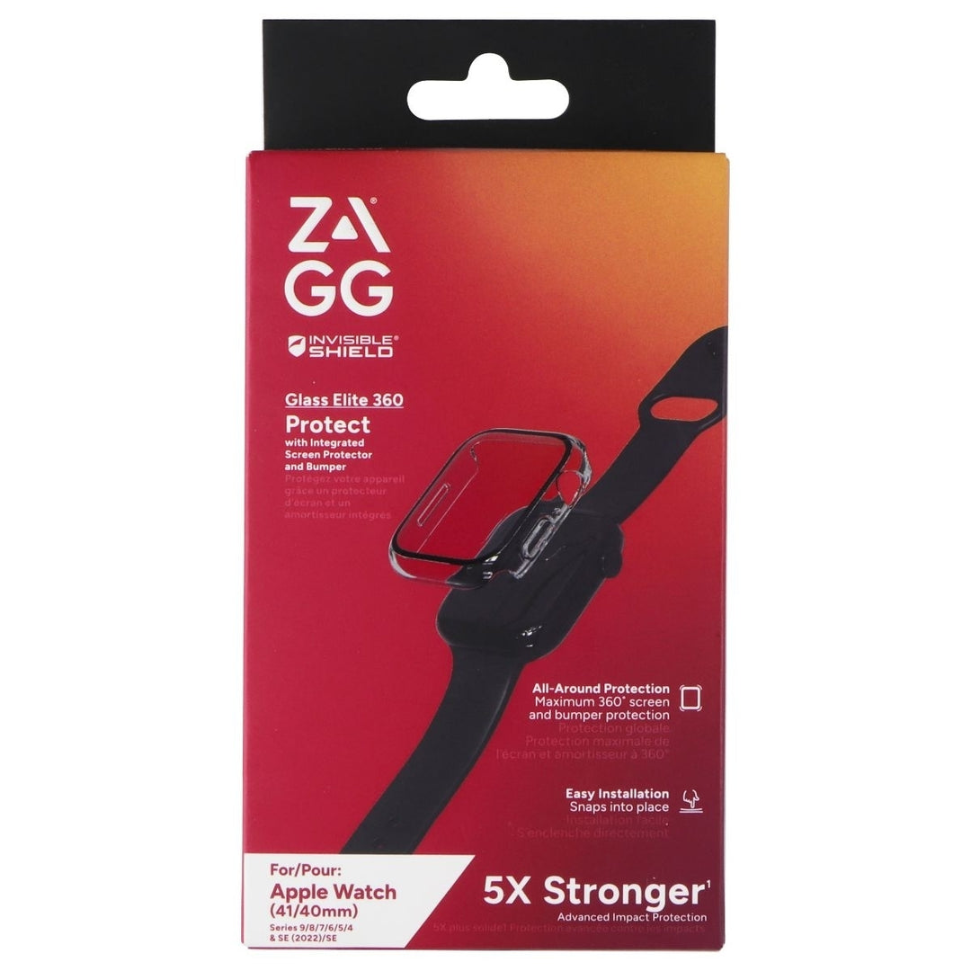 ZAGG Glass Elite 360 Screen Protector and Bumper for Apple Watch 41/40mm Image 1