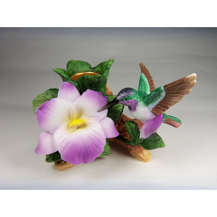 Ceramic Hummingbird Candle Holder 3"  Birdwatcher Image 3