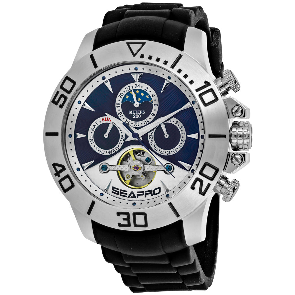 Seapro Montecillo Blue and White Dial Automatic Watch SP5122 Stainless Steel Image 1