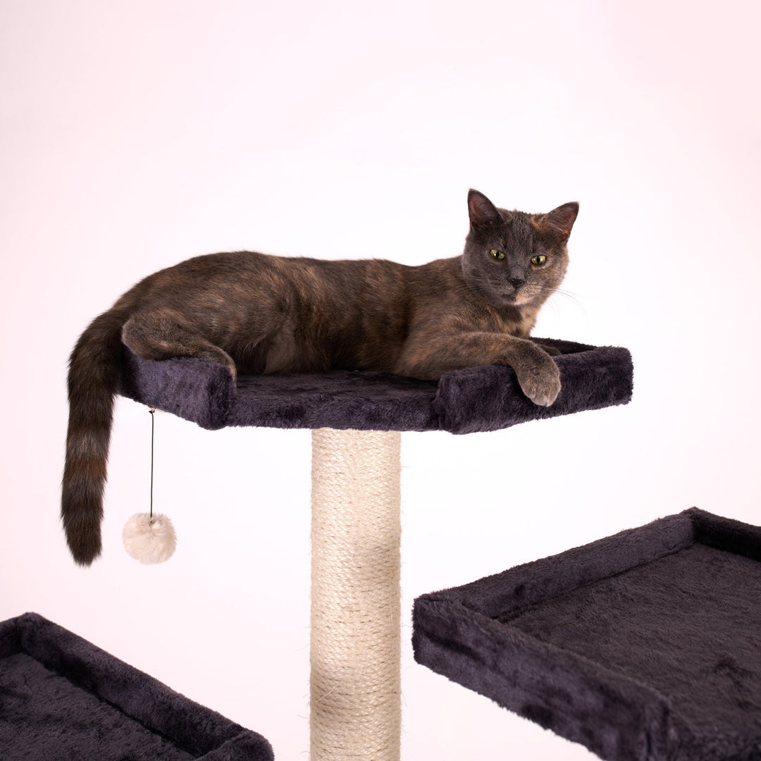 Armarkat 82" Multi-Cat Tree Condo Dark Gray 8202 Sturdy Faux faux Cat Tower Image 8