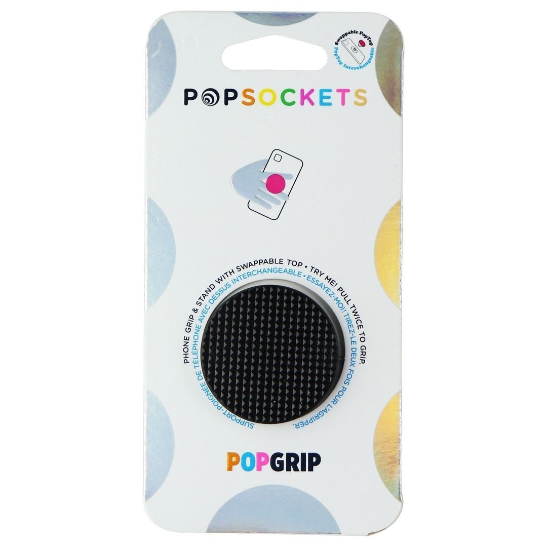 PopSOCKETS Knurled Texture Black Smartphone Accessory for iPhone Android Image 2