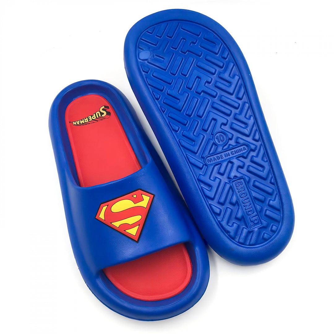 Superman Logo Mens Cloud Comfort Foam Slide Sandals Image 3