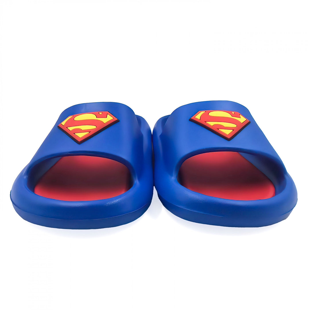 Superman Logo Mens Cloud Comfort Foam Slide Sandals Image 4