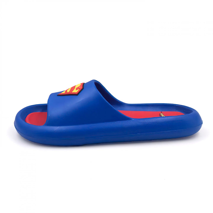 Superman Logo Mens Cloud Comfort Foam Slide Sandals Image 6