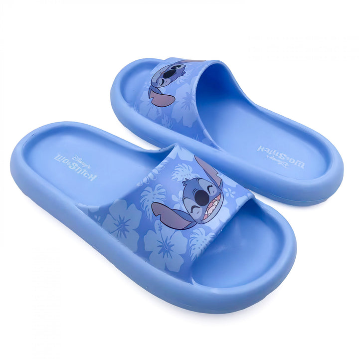 Lilo and Stitch Tropical Smiles Womens Flip Flop Cloud Comfort Slide Sandals Image 1