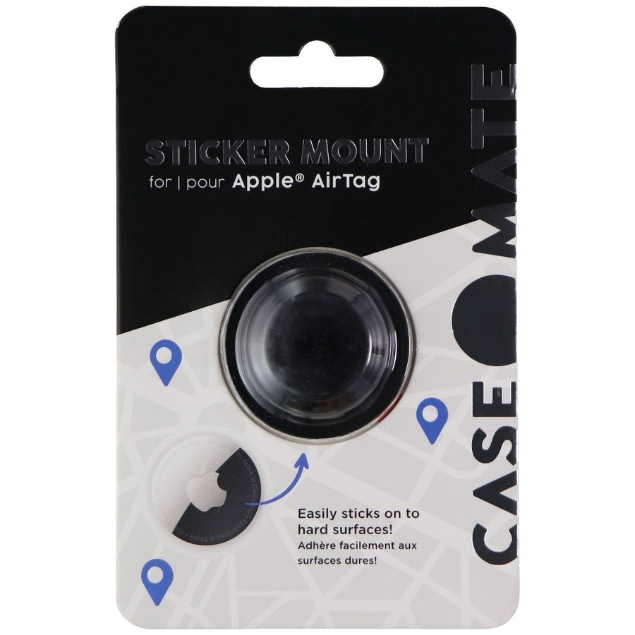 Case-Mate Sticker Mount Case for AirTags - Sticks to Most Hard Surfaces - Black Image 1