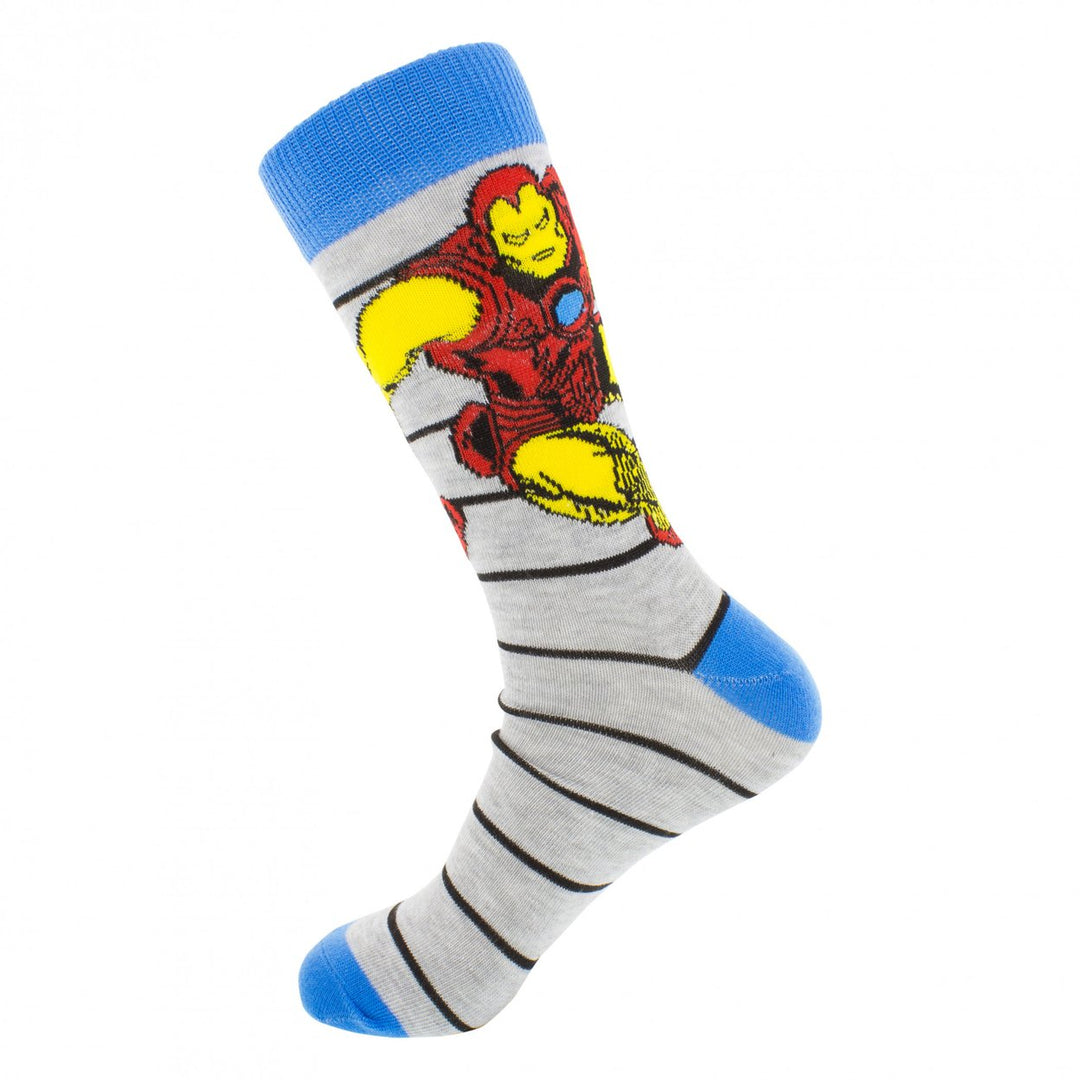 Marvel Avengers Comic Art 6-Pair Pack of Crew Socks Image 9