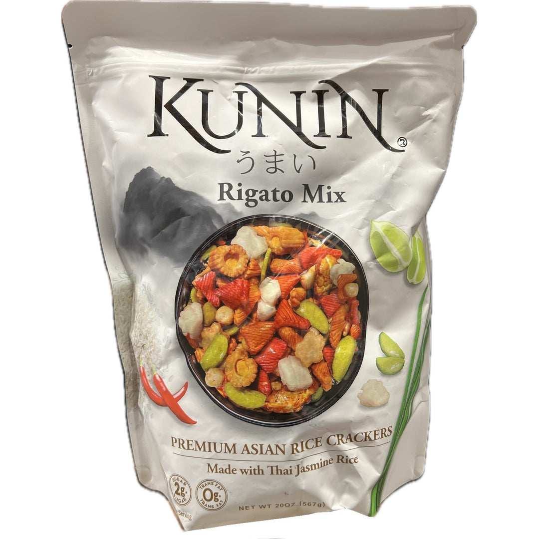 Kunin Rigato Mix Premium Asian Rice Crackers Made w/ Thai Jasmine Rice20 Ounce Image 1